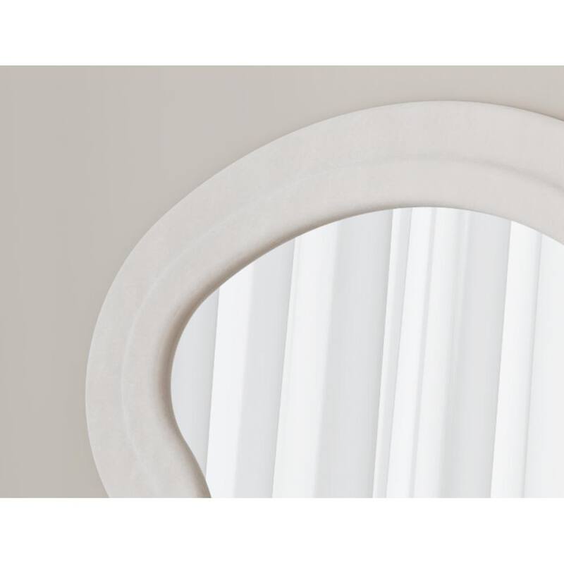 Full Length Wave Floor Mirror with Stand for Living Room Hanging or Against The Wall