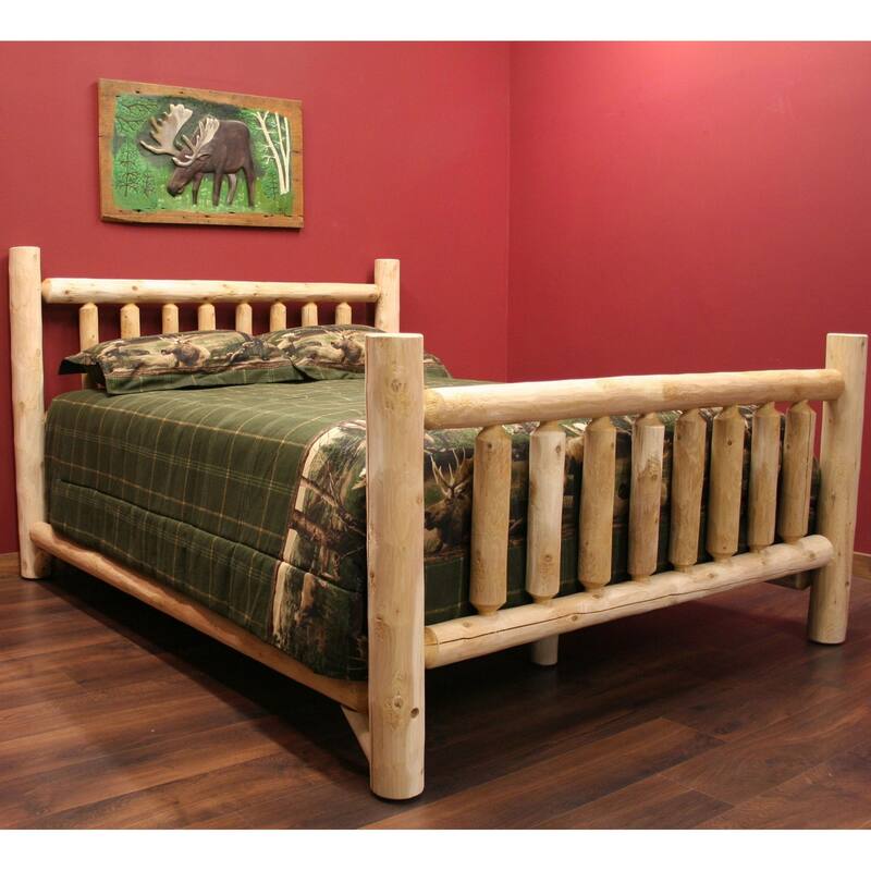 65" X 93-95" X 48" Natural Wood Queen Bed
