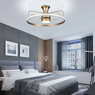 26'' Low Profile LED Ceiling Fan 3-Color with Remote Control