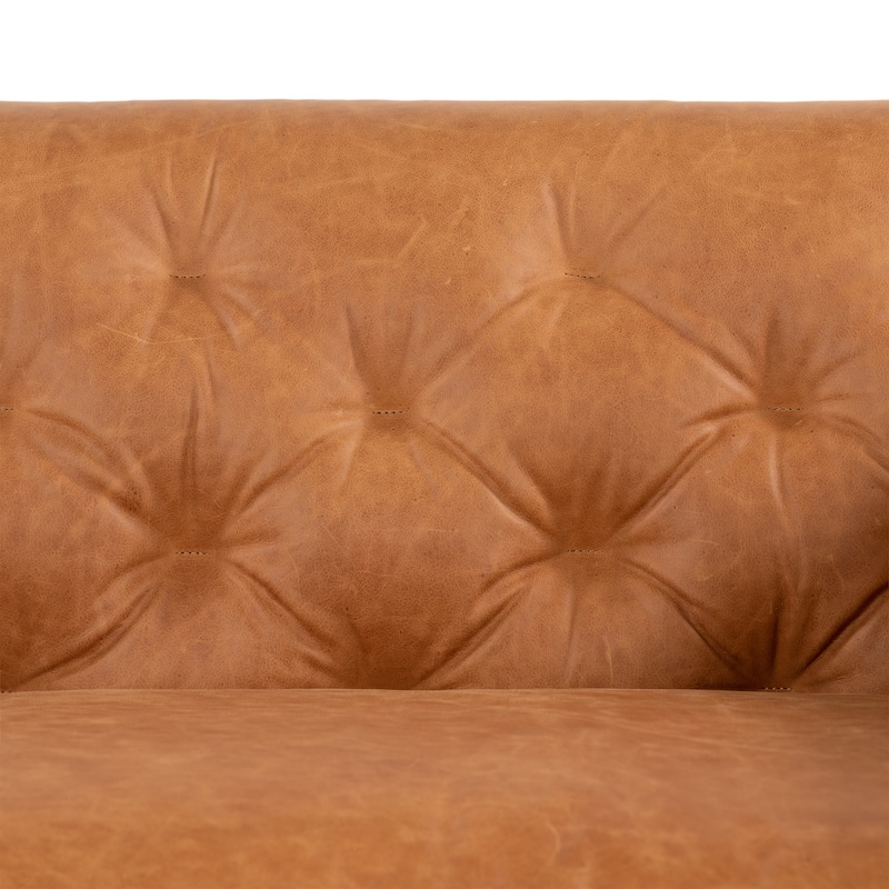 Poly & Bark Essex 74" Apartment Sofa - Full Grain Genuine Italian Leather
