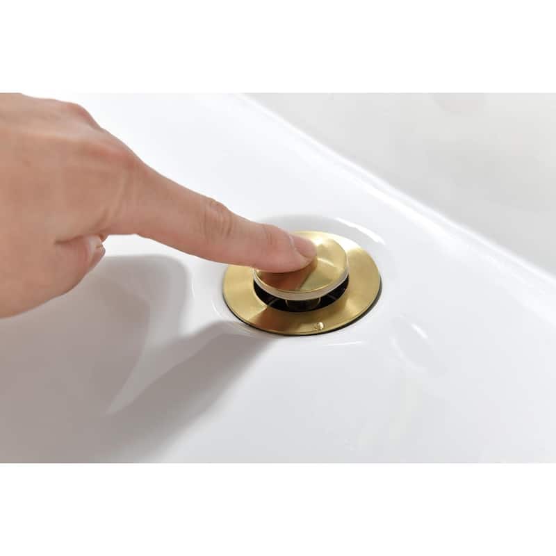 2 Handle Center Lead Free Bathroom Sink Faucet with Swivel Spout, Copper Pop Up Drain and 2 Water Supply Lines