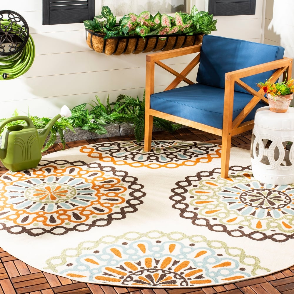 SAFAVIEH Veranda Elsi Geometric Medallion Indoor/Outdoor Area Rug