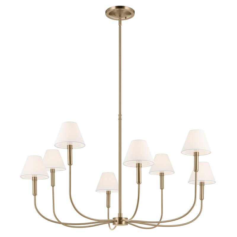 Eadie 41.25 Inch 8 Light Chandelier in Champagne Bronze
