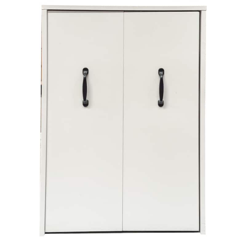 3 Tier Wooden Floor Standing Bookcase,Slide Out Drawer Storage Bookcase,Pull Out Mobile with Door Dustproof File Cabinet