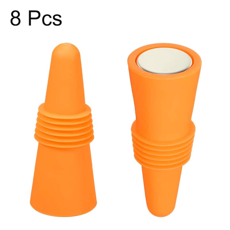 8Pcs Wine Stoppers Silicone Beverage Bottle Sealer Caps Reusable Cover