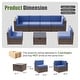 preview thumbnail 129 of 179, AOXUN Fire Pit Conversation Set Rattan Sofa Set Outdoor Furniture With Cushions