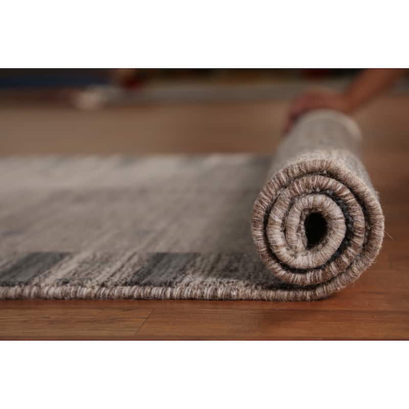 Brown Tribal Gabbeh Indian Rug Handmade Wool Carpet - 3'9" x 5'9"