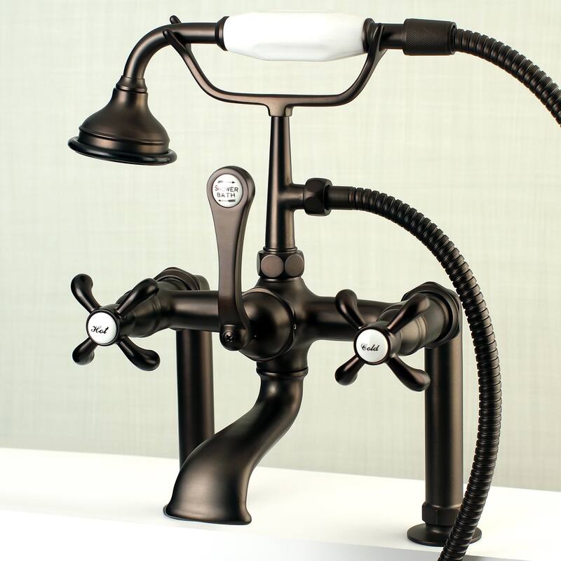 French Country Deck Mount Clawfoot Tub Faucet