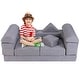 preview thumbnail 18 of 28, Costway Kids Modular Play Couch Play Set with Suede Fabric Cover - See Details