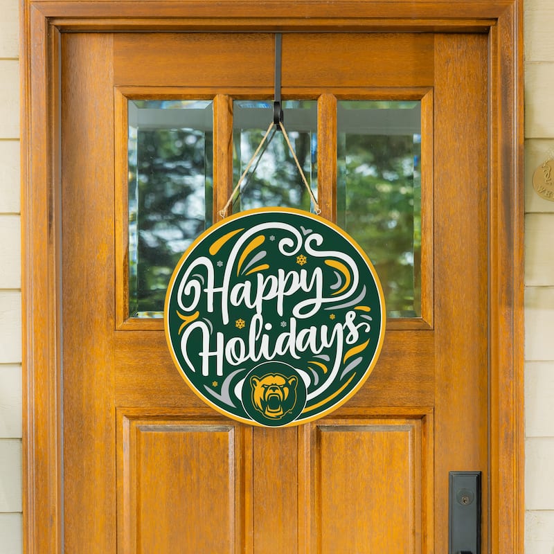 Baylor University 18" x 18" Happy Holidays Door Décor Wall Sign - 18" x 18"