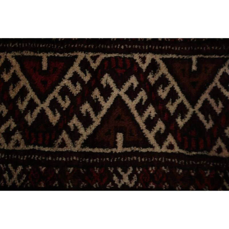 Hand Knotted Oriental 100% Wool Carpet Traditional All-Over Brown Turkoman Area Rug - 10' 7'' X 5' 3''