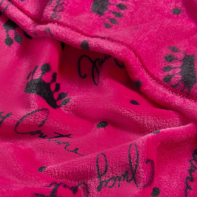 Juicy Couture Crown Script 50" x 70" Plush Throw