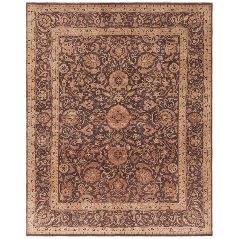 SAFAVIEH Couture Hand-knotted Haj Jalili Katlyn Traditional Oriental Wool Rug with Fringe - 8' x 10' - Brown - Rectangle