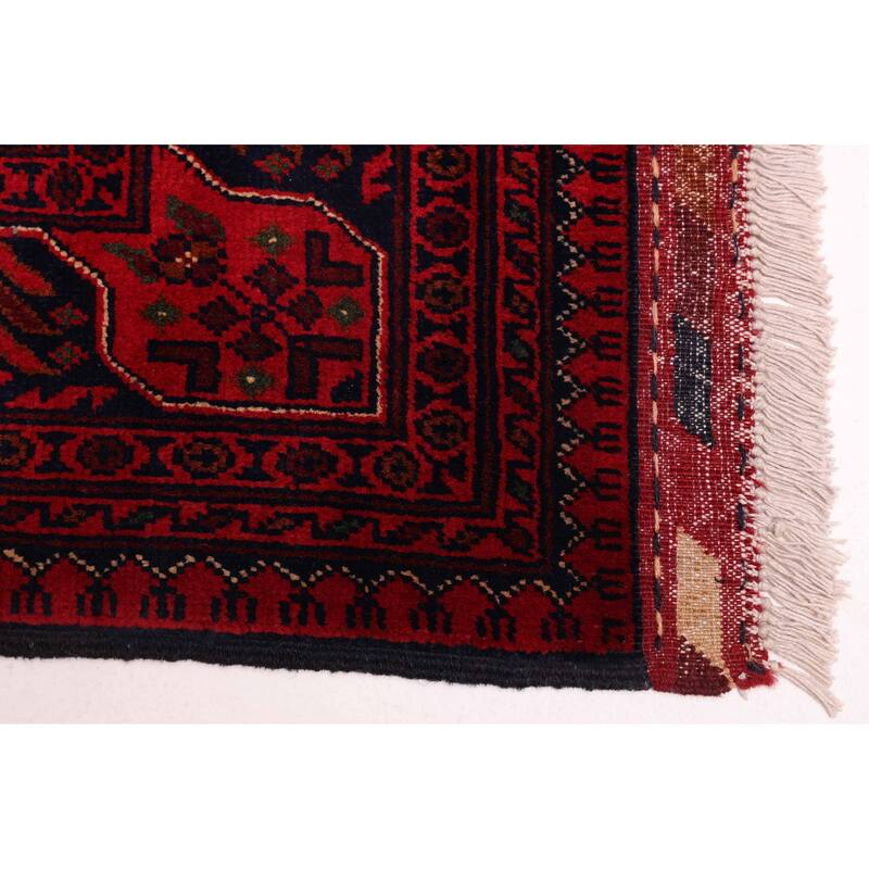 ECARPETGALLERY Hand-knotted Finest Khal Mohammadi Red Wool Rug - 4'2 x 6'5