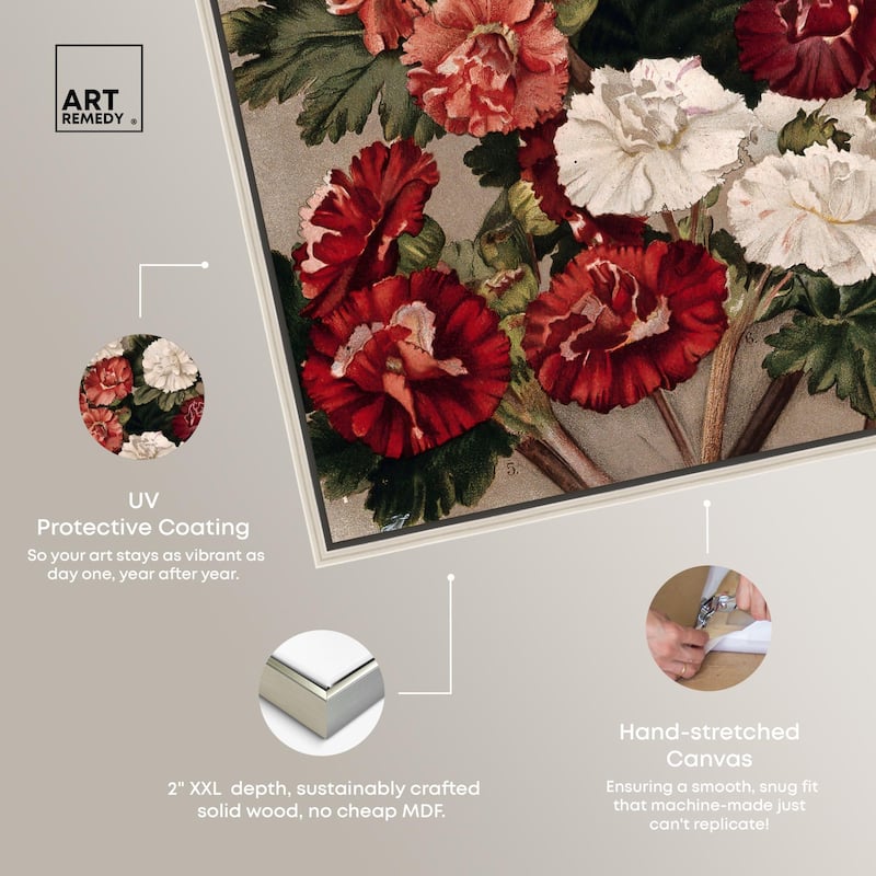 Flowered Primulas Canvas by Art Remedy