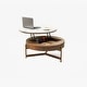 preview thumbnail 10 of 8, Modern Coffee Table, Lifting-top Round Coffee Table with Storage, Sintered Stone Top, Carbon Steel Legs