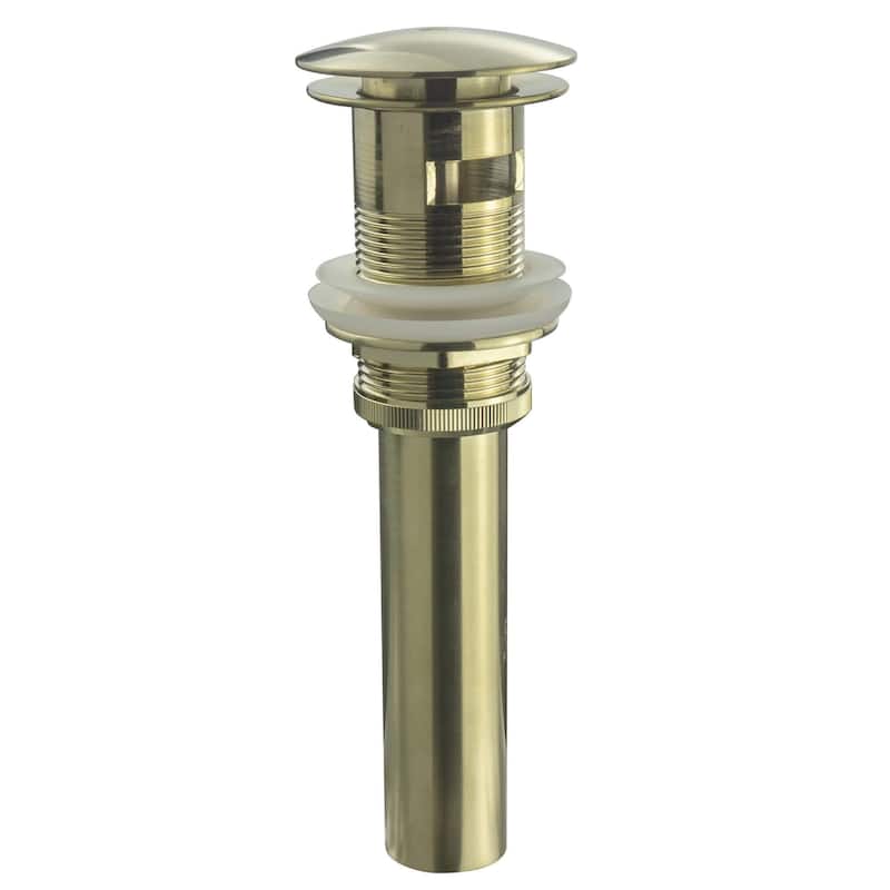 Fine Fixtures Pop-Up Bathroom Sink Drain - With Overflow - PVD Satin Brass