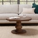 preview thumbnail 1 of 13, Carolina Reclaimed Wood Round Coffee Table by Kosas Home Mission Brown
