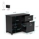 preview thumbnail 14 of 17, Mobile Lateral File Pedesta, 2 Drawer File Cabinet with Lock