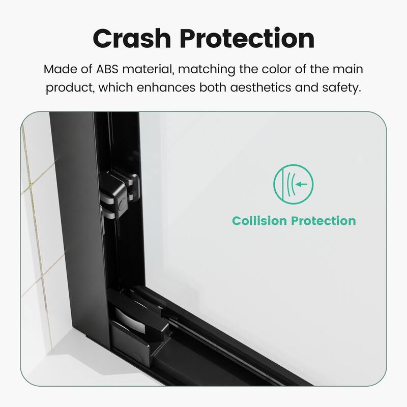 44-48" W x 72" H Semi-Frameless Double Sliding Shower Door, 6mm Tempered Glass Bypass Bathroom Door - 48x72"