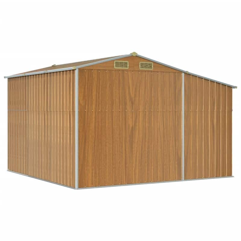 vidaXL Garden Shed Metal Outdoor Storage Tool Shed House Galvanized Steel