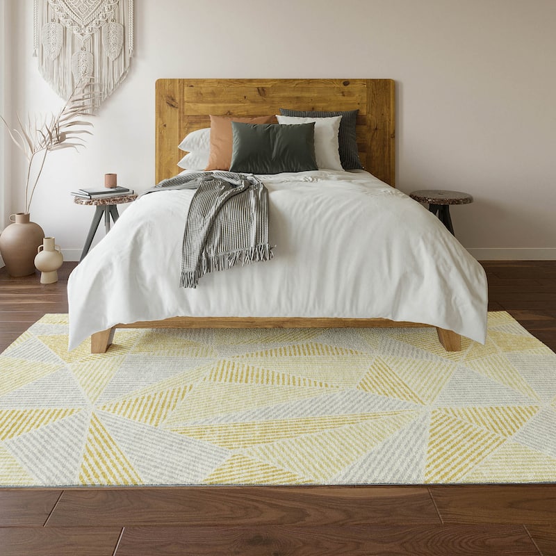 Premium Washable Super Soft Contemporary Mosaic Mayfield Rug