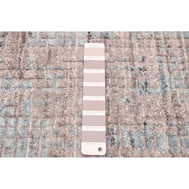 ECARPETGALLERY Hand Loomed Elysian Grey Wool Rug - 8'1 x 9'11