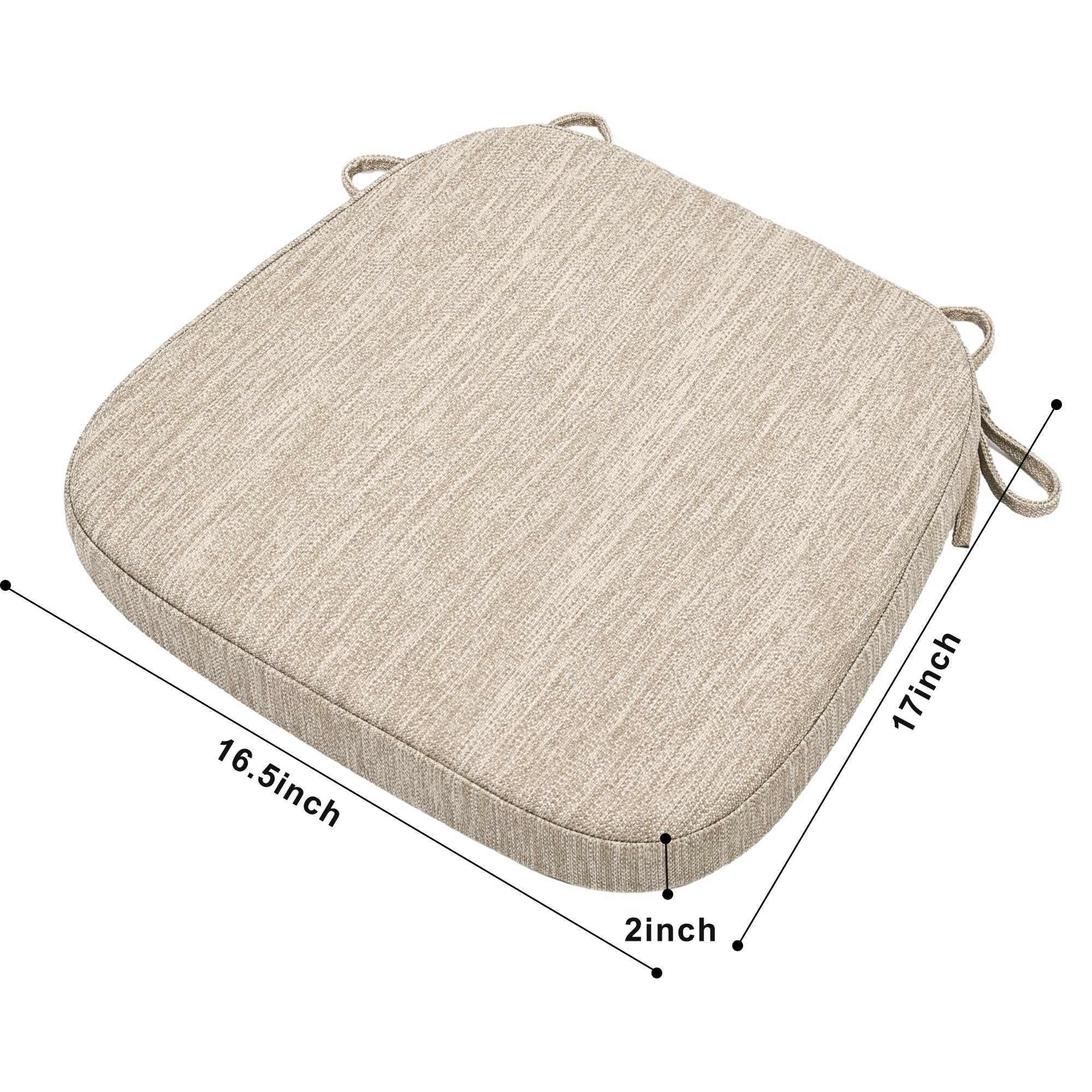 Indoor Patented Bamboo Charcoal Memory Foam Chair Cushion Set of 4