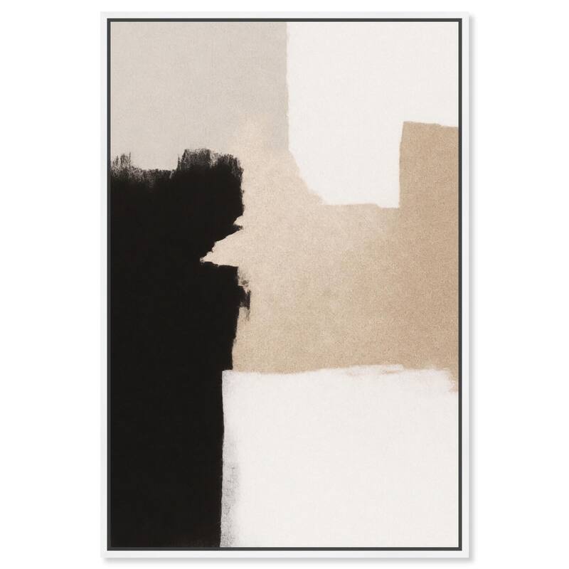 Beige and Black I Canvas by Art Remedy - White - 30" x 45"
