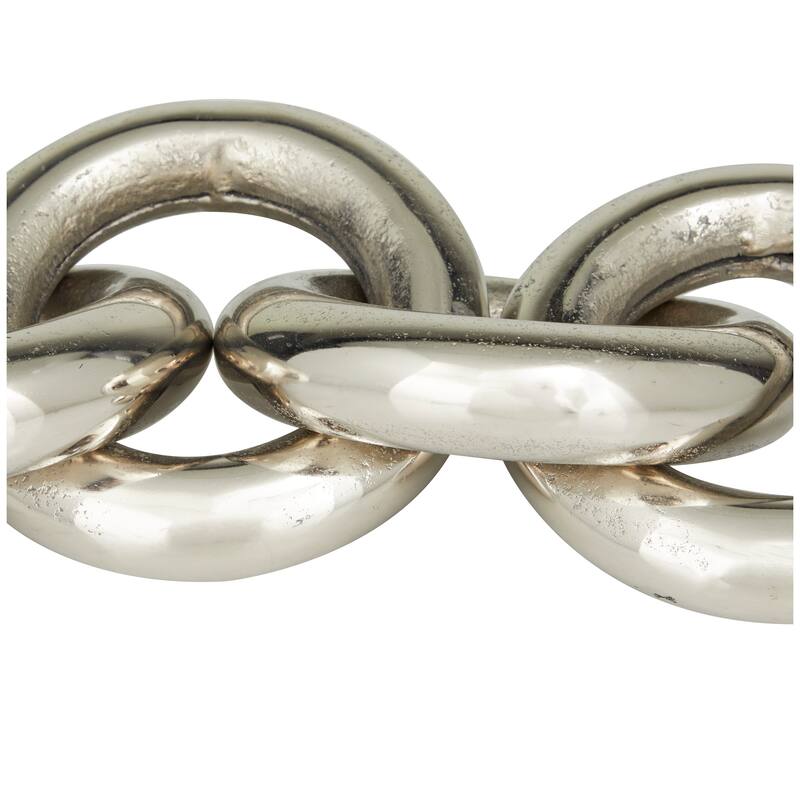 Stylish Aluminum Metal Chain Sculpture - Gold, Black, Silver
