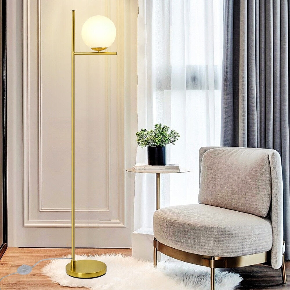 Modern globe floor shop lamp