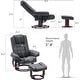preview thumbnail 48 of 50, MCombo Set of 2 Swivel Recliner with Ottoman, Vibration Massage Lumbar Pillow