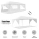 preview thumbnail 7 of 7, 10' x 20' Canopy Tent Wedding Party Tent 6 Sidewalls with Carry Bag - 231.5" x 116" X101" (L x W x H)