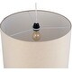 preview thumbnail 5 of 3, Charles Gray Cotton Drum Pendant Light - 14"H x 18"W x 18"D