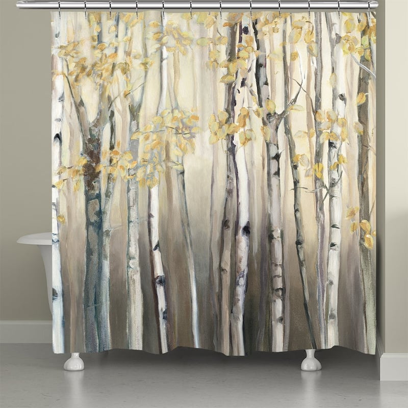 Laural Home Golden Birch Shower Curtain 71x72
