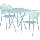 preview thumbnail 4 of 23, 28'' Square Indoor-Outdoor Folding Patio Table Set with 2 Round Back Chairs
