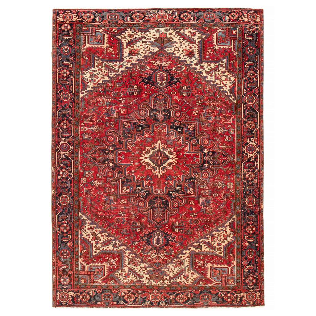 ECARPETGALLERY Hand-knotted Sarabi Red Wool Rug - 7'7 x 10'10