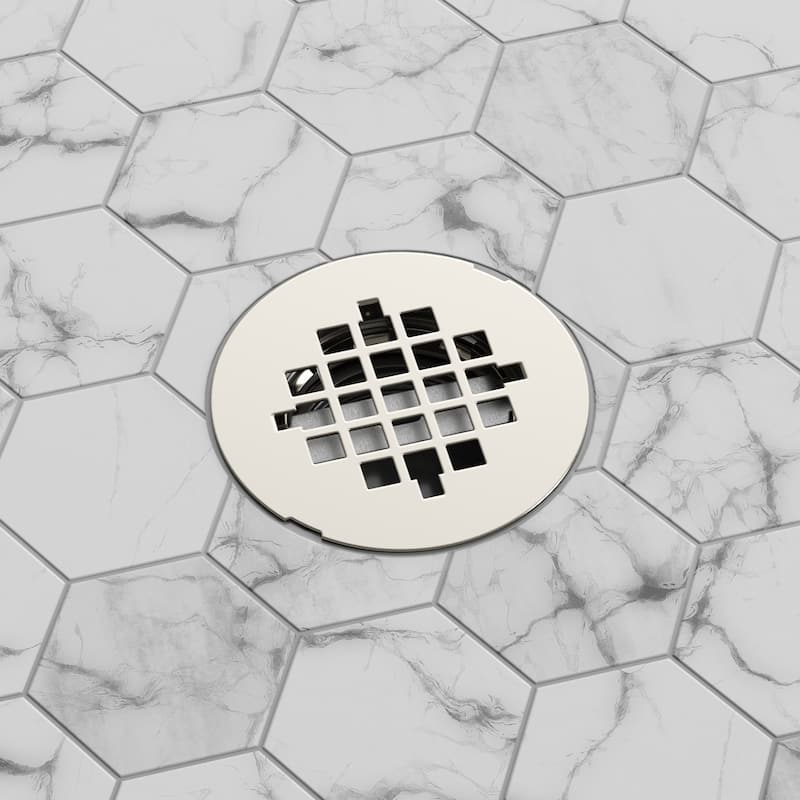 DreamLine DN09X02R SlimLine 2" Round Shower Drain - Polished Nickel