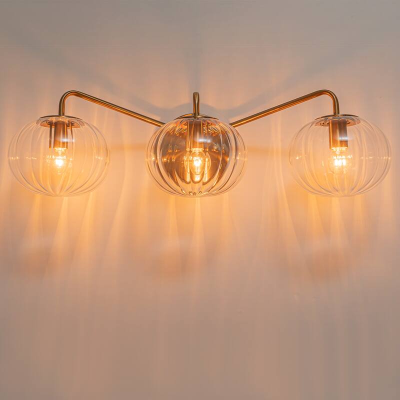 23 in. Modern Bathroom Vanity Light Glass Wall Sconce