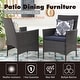 preview thumbnail 3 of 11, Patio 5-piece Dining Set, 1 Square 37" Metal Table with Umbrella Hole and 4 Rattan Chairs with Cushion