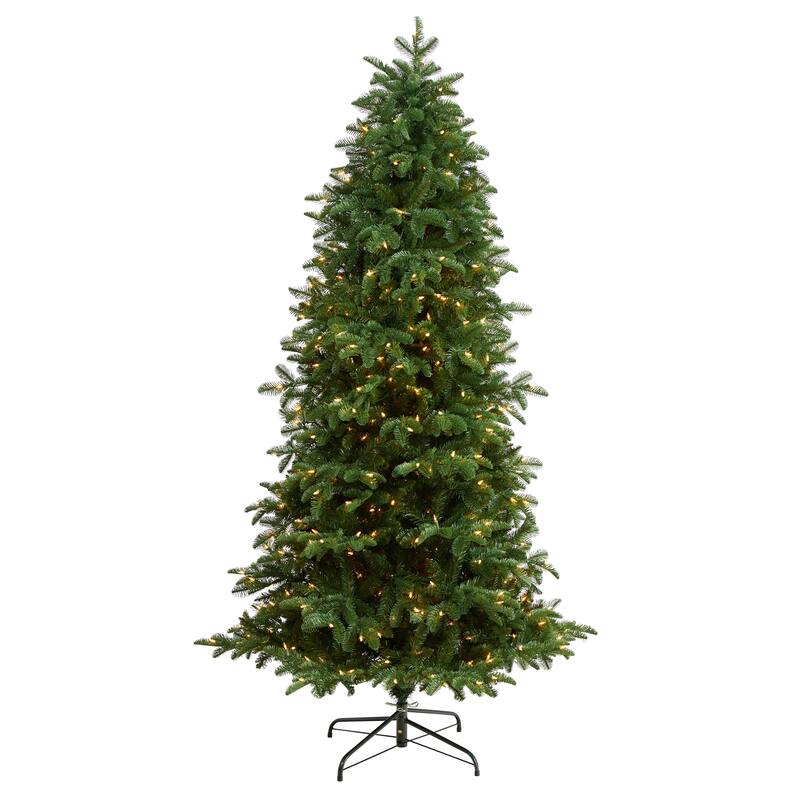 7’ Pre-Lit South Carolina Fir Artificial Christmas Tree, Clear LED Lights - 7 Foot