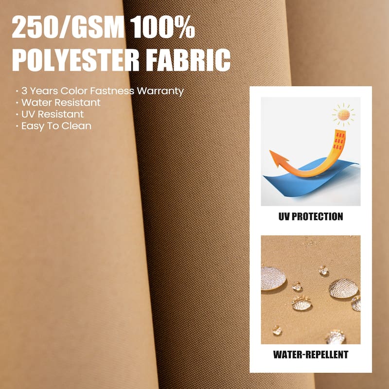 Outdoor 11 Ft Patio Cantilever Offset Umbrella with 360 Degree Rotation