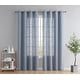 preview thumbnail 87 of 94, HLC.me Abbey Faux Linen Textured Semi Sheer Privacy Light Filtering Transparent Window Grommet Curtain Panels, Pair 54 W x 63 L per panel - Set of 2 - Dusty Blue