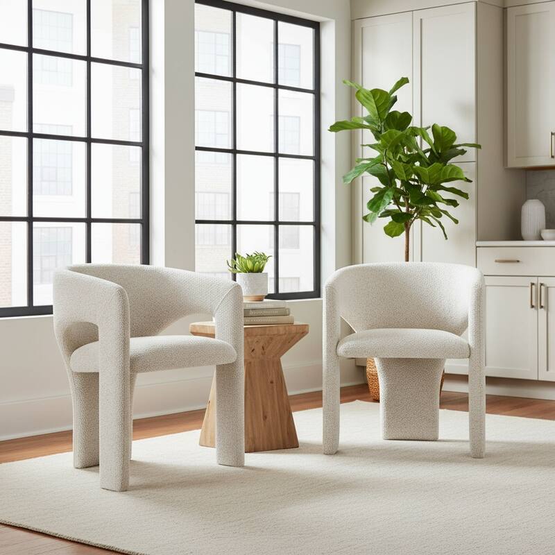 Modern Upholstered Dining Chair with Arm