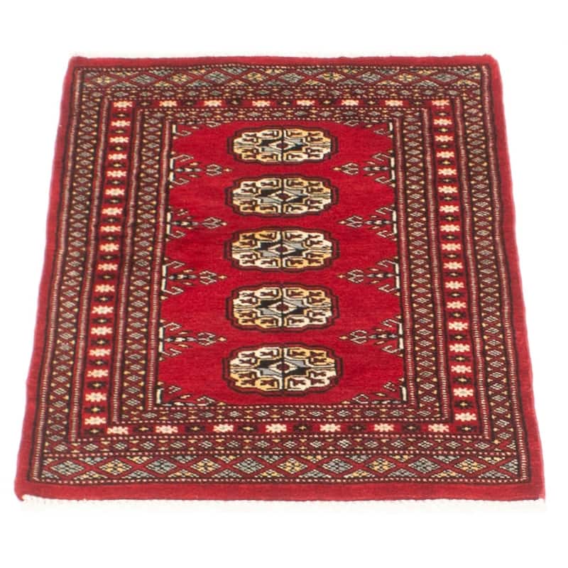ECARPETGALLERY Hand-knotted Finest Peshawar Bokhara Red Wool Rug - 2'0 x 3'1
