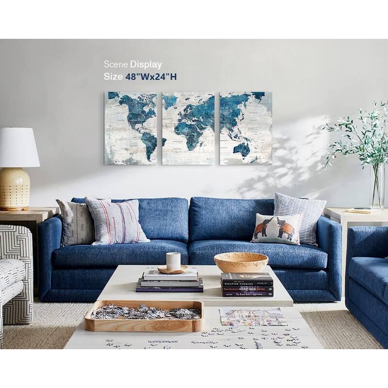Wall Decor World Map Art