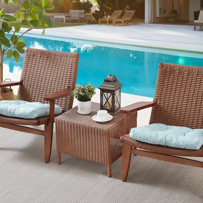 Waterford Glenmore 19" x 19" Outdoor Cushion Set of 2, Green - 19" X 19"