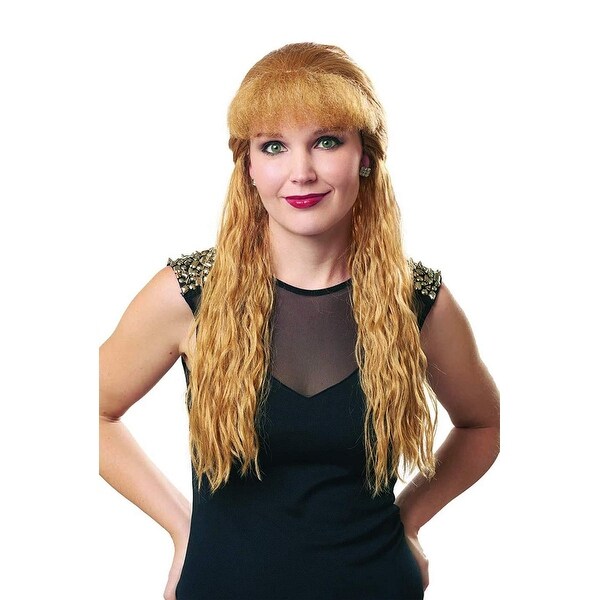 80s Skater Blonde Adult Costume Wig | One Size - Yellow
