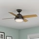 preview thumbnail 1 of 16, Hunter 44" Dempsey Ceiling Fan with LED Light Kit and Handheld Remote - Contemporary, Transitional, Industrial Noble Bronze
