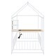 preview thumbnail 22 of 30, Metal House Bed Frame with Functional Desk Power Outlets and USB Ports
